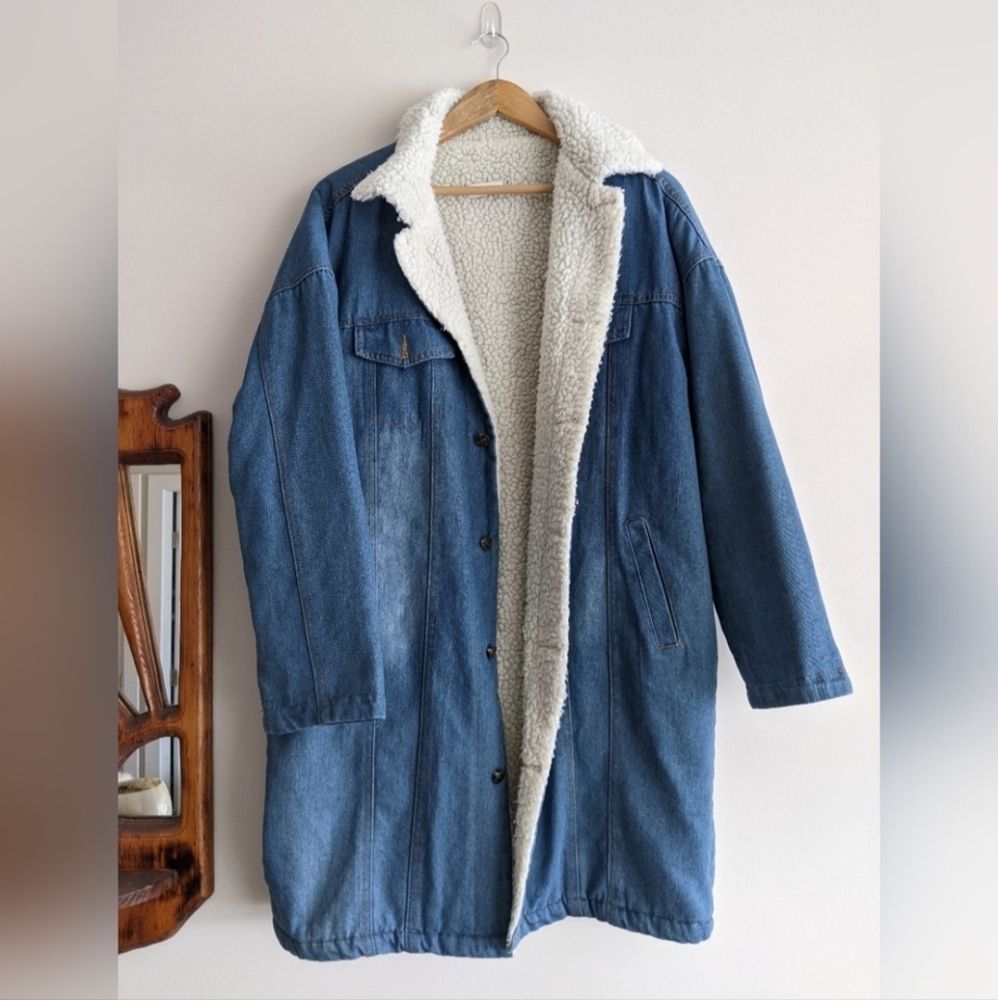 Oversized Openfront Jean Jacket